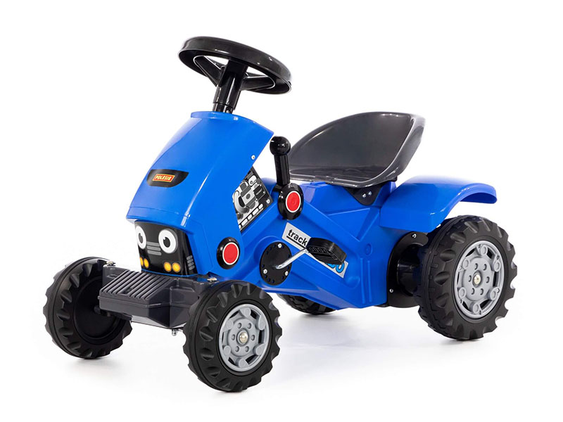 Каталка-трактор с педалями "Turbo-2" 78 см (синяя)