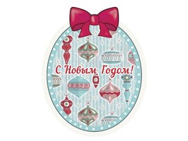 Магнит новогодний КОНФЕТНЫЕ ИГРУШКИ 5,5см 42296 доставка оптом в Донецк
