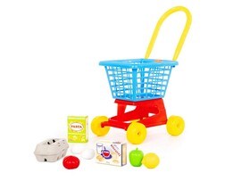 Тележка "Supermarket" №1 + набор продуктов №2 в сеточке доставка оптом в Донецк