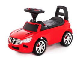 Каталка-автомобиль "SuperCar" №4 со звуковым сигналом красная доставка оптом в Донецк