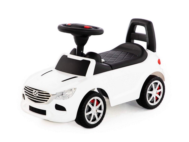 Донецк игрушка оптом Каталка-автомобиль "SuperCar" №4 со звуковым сигналом белая