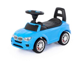 Каталка-автомобиль "SuperCar" №5 со звуковым сигналом голубая доставка оптом в Донецк