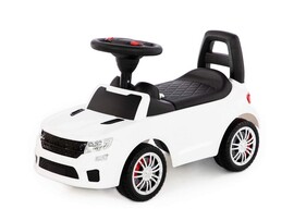 Каталка-автомобиль "SuperCar" №6 со звуковым сигналом белая доставка оптом в Донецк