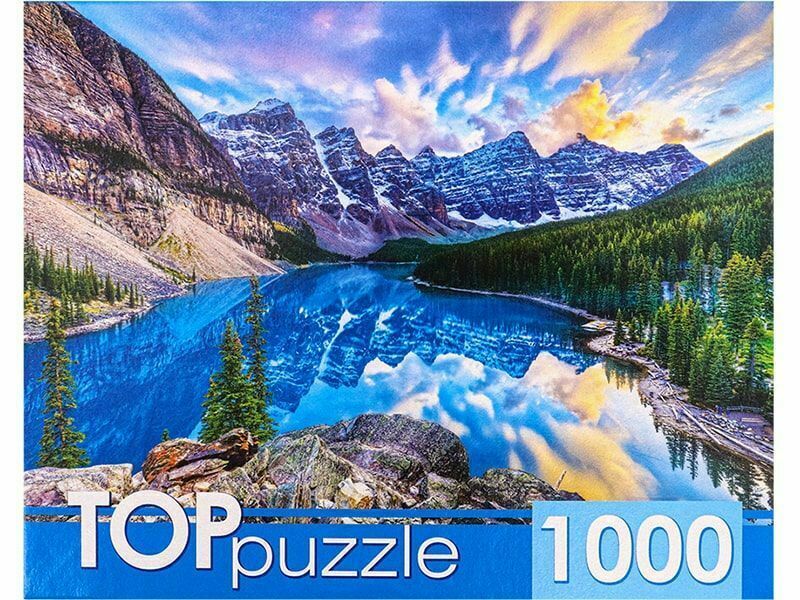 TOPpuzzle. Пазлы 1000 эл. Канада. Рассвет над озером Морейн. ГИТП1000-4135