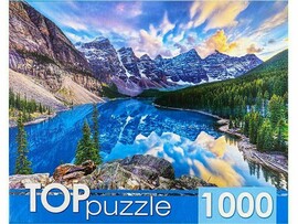 TOPpuzzle. Пазлы 1000 эл. Канада. Рассвет над озером Морейн. ГИТП1000-4135