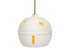 Подвесное украшение ШАР СО ЗВЕЗДАМИ из фарфора со светодиодной подсветкой 7х7х7 см 80892 доставка оптом в Донецк