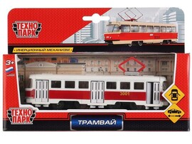 Технопарк. ТРАМВАЙ металл. инерц. 16,5 см (открыв. двери) доставка оптом в Донецк