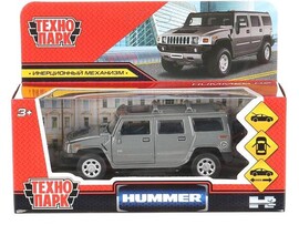 Технопарк. Машина "HUMMER H2" металл. инерц. 12 см (открыв. двери, багажник) темно-серый доставка оптом в Донецк