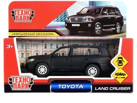 Технопарк. Машина «TOYOTA LAND CRUISER» металл. инерц. 12,5 см (открыв. двери) черный матовый доставка оптом в Донецк