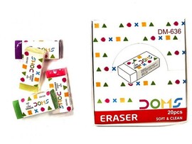 Ластик «DOMS» soft & clean прямоугольный (20шт/уп) доставка оптом в Донецк