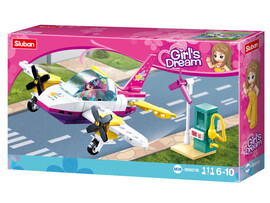 Конструктор Sluban "Розовая мечта. Самолет" 111 дет., 1 фиг., в кор. M38-B0921B