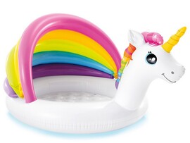 Бассейн с надувным дном «ЕДИНОРОГ» с навесом 127*102*69см, 45л 57113NP доставка оптом в Донецк