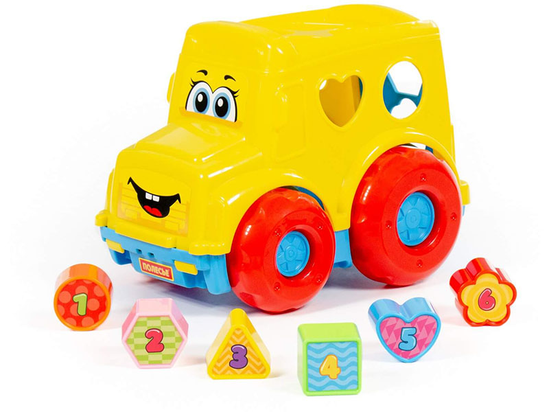 Игрушка развивающая "Автобус" 24 см (в сеточке)