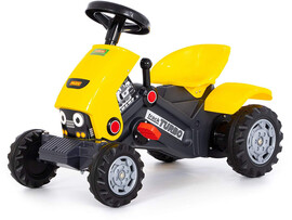 Каталка-трактор с педалями 78 см "Turbo-2" (жёлтая)
