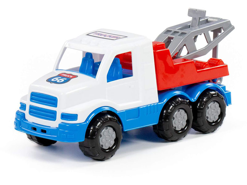 "Гоша", автомобиль-эвакуатор 28 см (бело-синий)