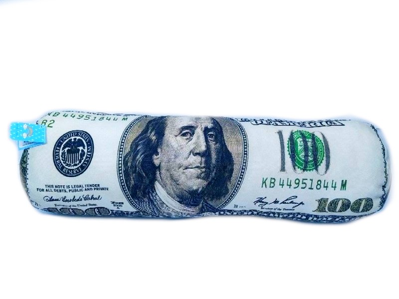 Донецк игрушка оптом Подушка-игрушка Валик Доллар 60см 2021/60-4