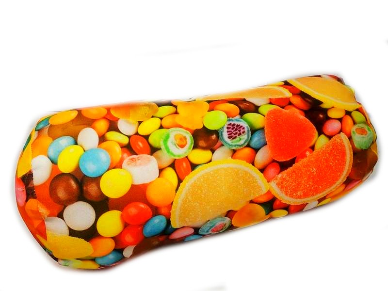 Донецк игрушка оптом Подушка-игрушка Валик цветные дольки 40см 2021/40-2