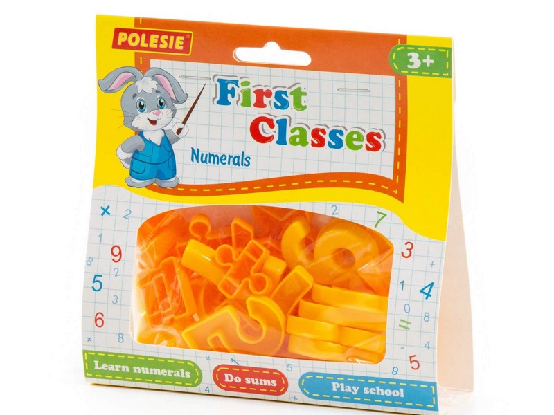 Донецк игрушка оптом Набор "Первые уроки" 20 цифр + 10 математических знаков в пакете