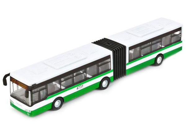 Модель металл. Автобус с гармошкой 18 см, инерц. Технопарк