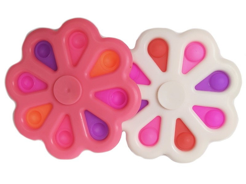 Донецк игрушка оптом АНТИСТРЕСС-СПИННЕР СИМПЛ ДИМПЛ ОДНОТОННЫЙ СРЕДНИЙ 8 ПУПЫРОК KF-2