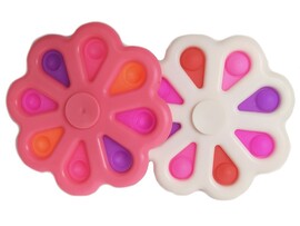 АНТИСТРЕСС-СПИННЕР СИМПЛ ДИМПЛ ОДНОТОННЫЙ СРЕДНИЙ 8 ПУПЫРОК KF-2 доставка оптом в Донецк