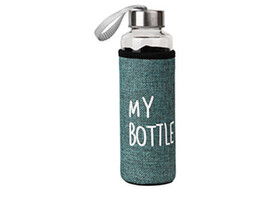 Бутылка для воды My bottle, 400 мл, бирюзовый, в чехле. УД-6407
