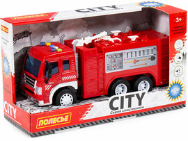 "Сити", автомобиль-пожарный инерционный 32 см (свет и звук) (в коробке)