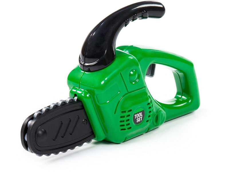 Бензопила игрушечная 21 см (зелёная) (в пакете)