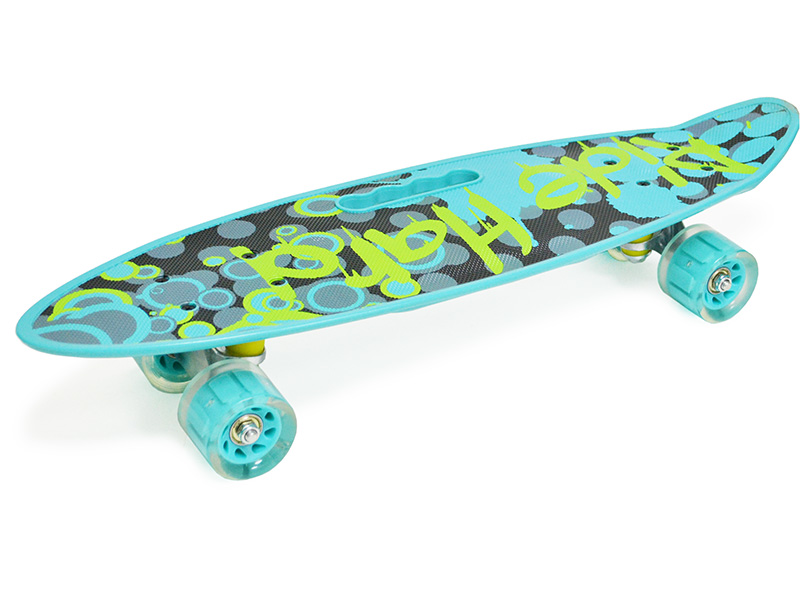 Донецк игрушка оптом Пенниборд с ручкой 60*17 см (свет) HH-6YL