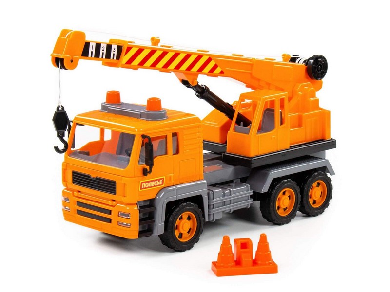 Донецк игрушка оптом Автомобиль-кран инерц. "Алмаз" в сеточке