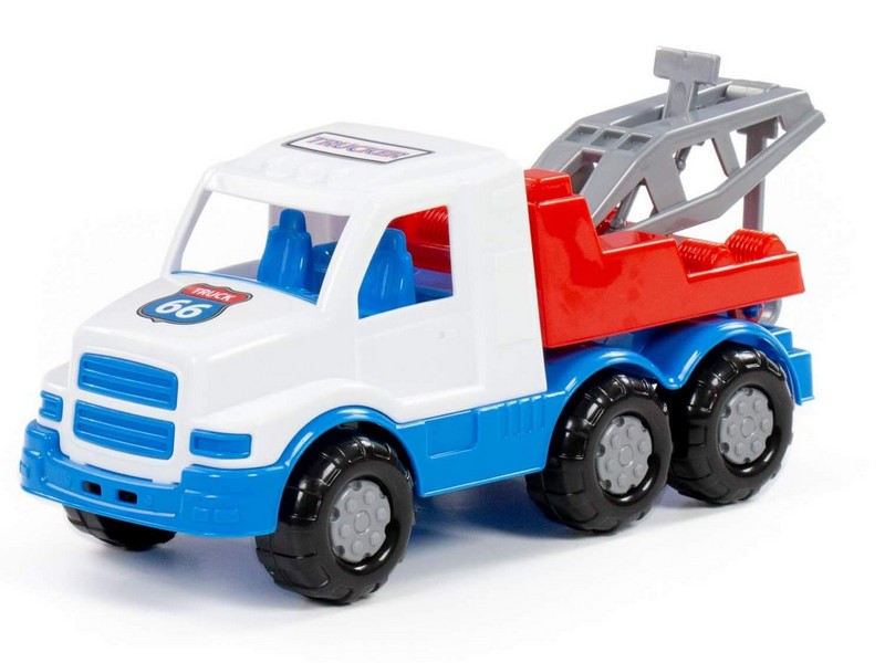 Донецк игрушка оптом Автомобиль-эвакуатор "Гоша" бело-синий