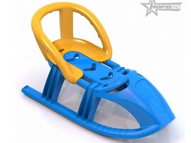 Салазки со спинкой Снежинка 70*37*30 см 277 доставка оптом в Донецк