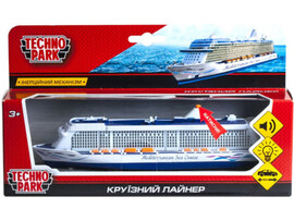 Модель металл свет-звук круизный лайнер, 20 см, инерц., кор.
