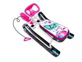 Снегокат "Тимка спорт 2" бабочки, белый доставка оптом в Донецк