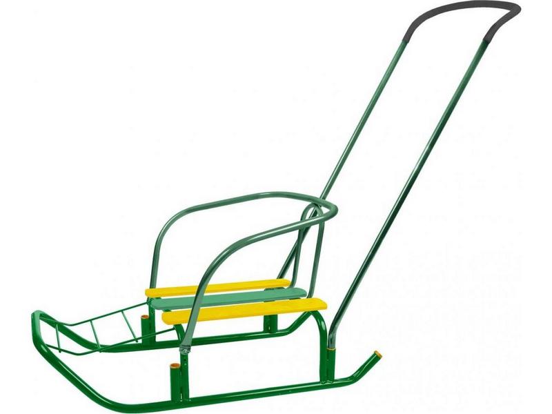 Донецк игрушка оптом Санки детские "Ветерок 7" зелёные