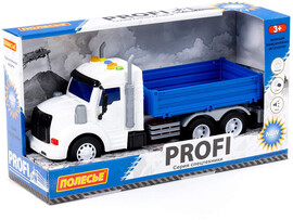 "Профи", автомобиль бортовой 33 см инерционный (свет и звук) (синий) (в коробке)