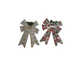 Елочный бант «Новогодний» 20 см НУ-2110 доставка оптом в Донецк