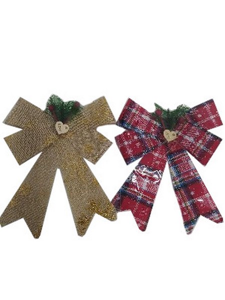 Донецк игрушка оптом Елочный бант «Новогодний» 20 см НУ-2114