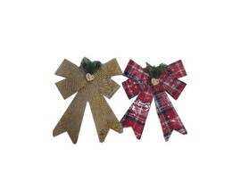 Елочный бант «Новогодний» 20 см НУ-2114 доставка оптом в Донецк