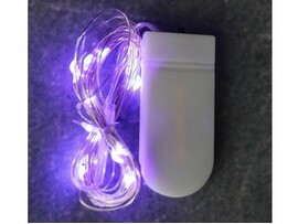 Гирлянда-проволока 1,9 м, 20 фиолетовых ламп на бат. НУ-3650 доставка оптом в Донецк