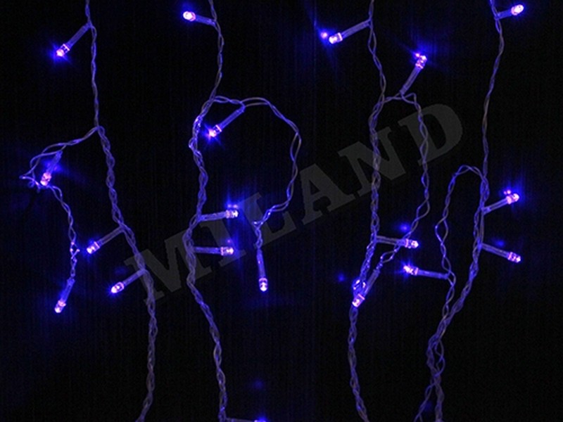 Донецк игрушка оптом Гирлянда ЗАНАВЕС 3*1 м, 200 неоновых синих ламп, прозрачная нить, 8 режимов НУ-1021