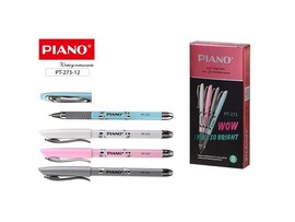 Ручка масл. "PIANO" синяя, игольч., резин. держат. (кратно 12)