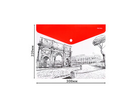 Папка-конверт на кнопке А4 "City" 180мкм. ПК-3028