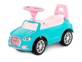 Каталка-автомобиль "SuperCar" №2 со звуковым сигналом бирюзовая доставка оптом в Донецк