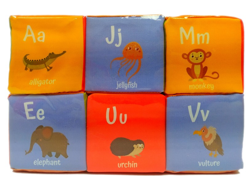 Донецк игрушка оптом Набор кубиков "Английский алфавит" 6 шт РРР-01