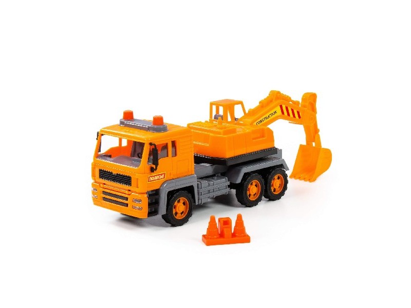Донецк игрушка оптом Автомобиль-экскаватор инерц. "Алмаз" в сеточке