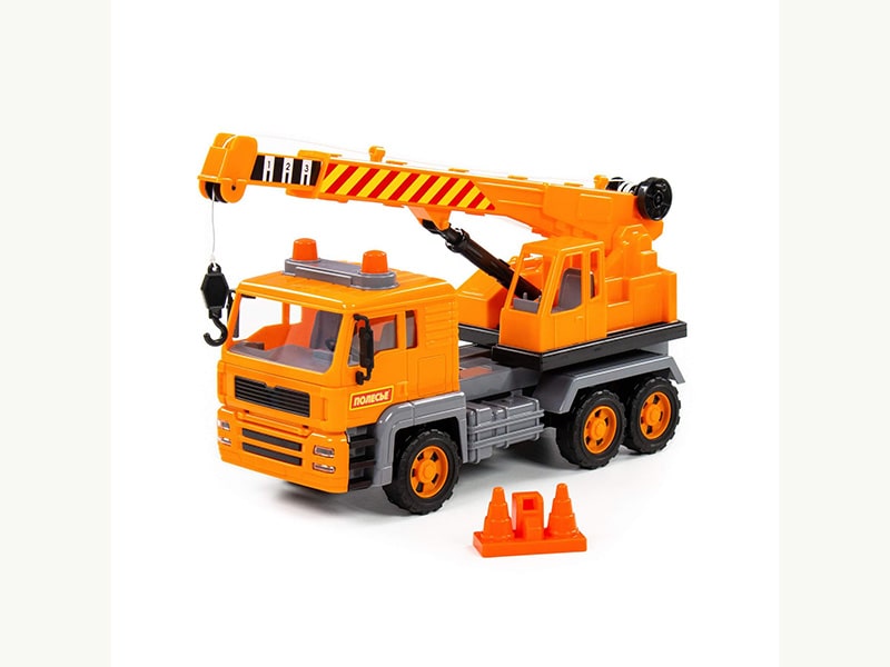 "Алмаз", автомобиль-кран инерционный 37 см (в сеточке)