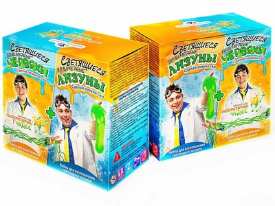 Донецк игрушка оптом Набор для опытов и экспериментов "Светящиеся червяки и лизуны"