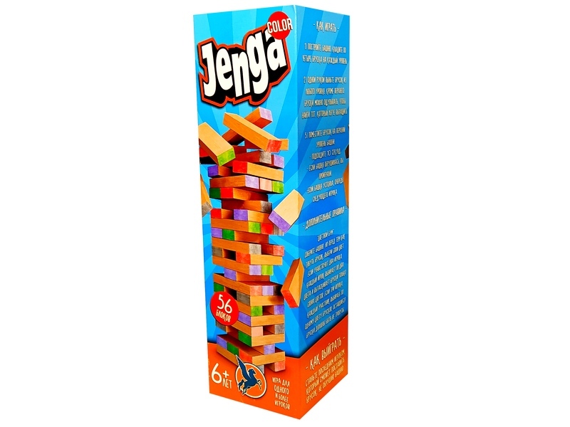 Донецк игрушка оптом Настольная игра JENGA COLOR 980345