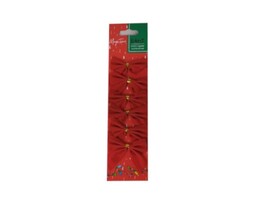 Новогоднее украшение БАНТ Мерцание красного из полиэстера, набор 6 шт. / 5х5x0,01см арт.88045